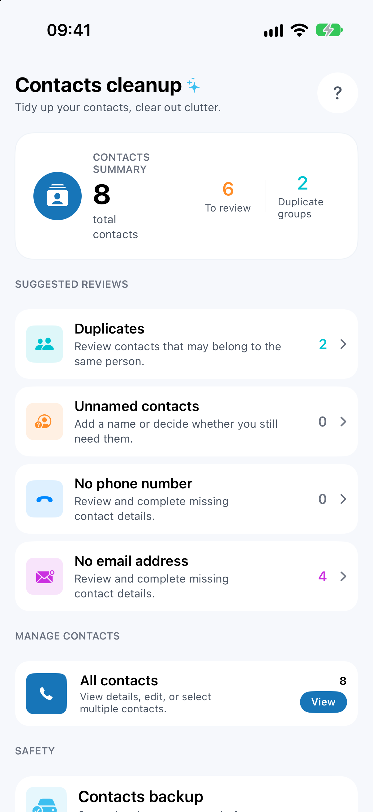 Cleaningo — Contacts