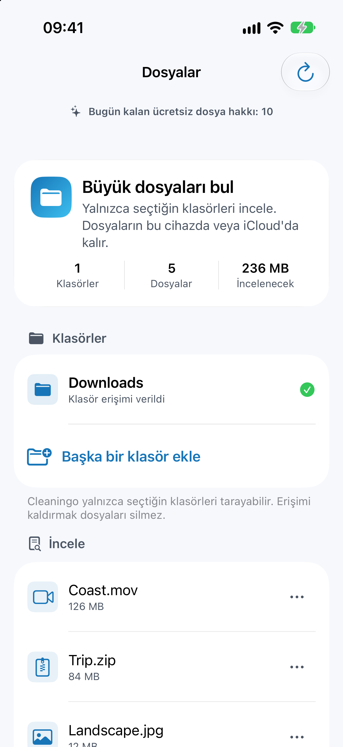 Cleaningo — Dosyalar